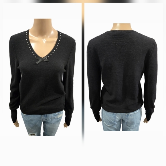 Vintage Sonia Rykiel Wool/Angora V-neck Jumper Size XS/S - Picture 6 of 9